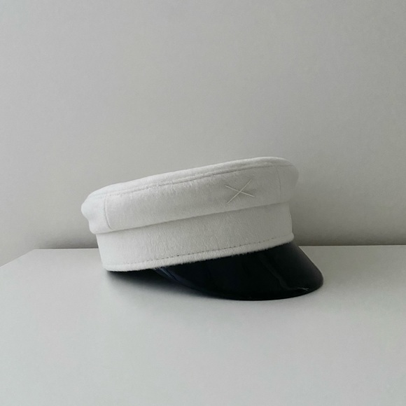 Ruslan Bakinskiy White Wool Baker Boy Cap - Picture 2 of 4